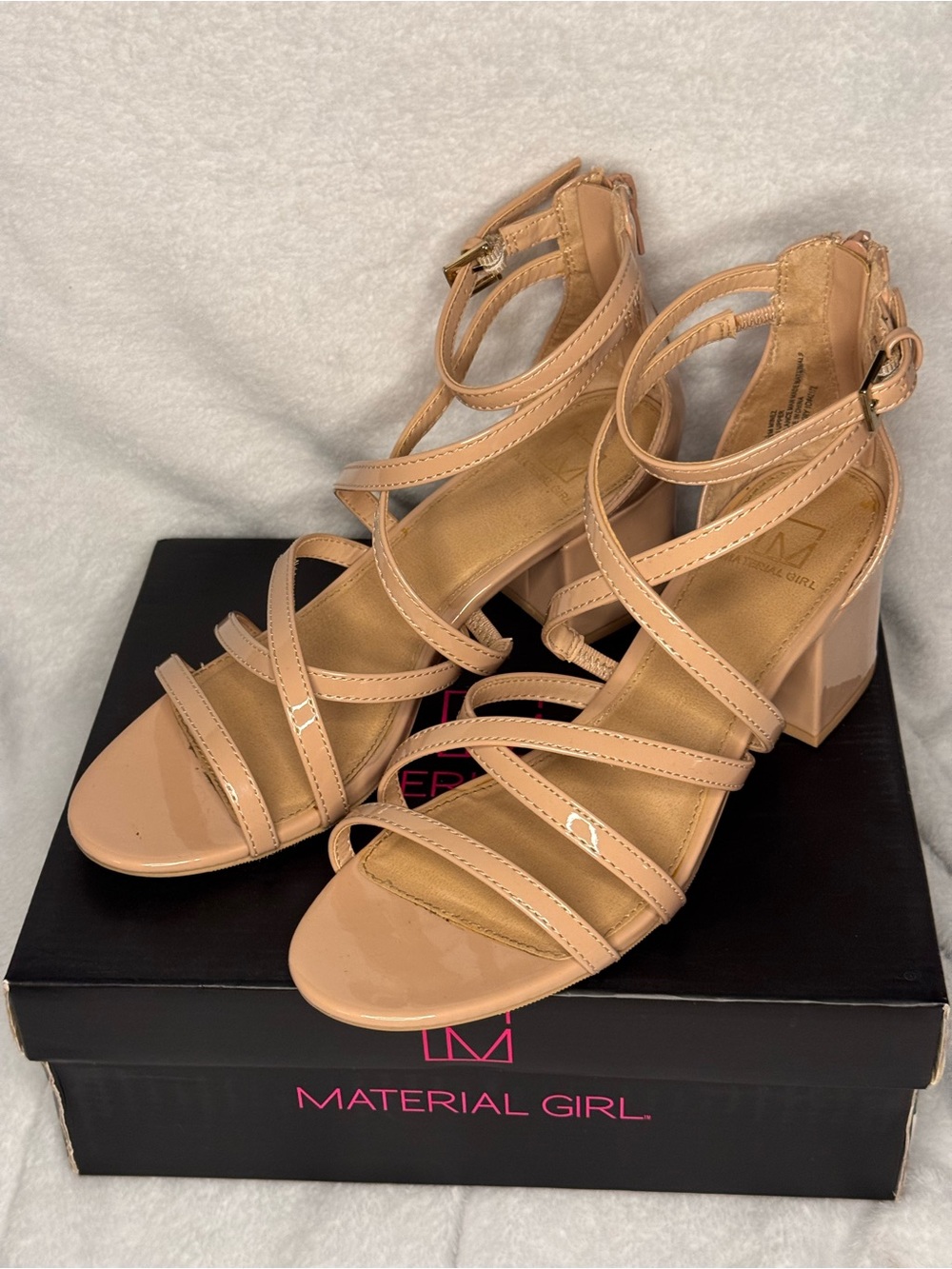 Material Girl Nude Strappy Heels